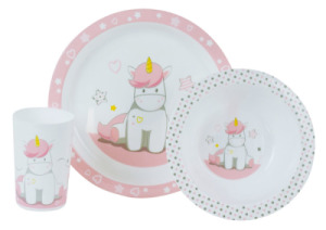 Coffret repas 3 pièces Licorne